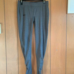 Under Armour Heather Grey Workout Tights Leggings Size Medium with Ruching